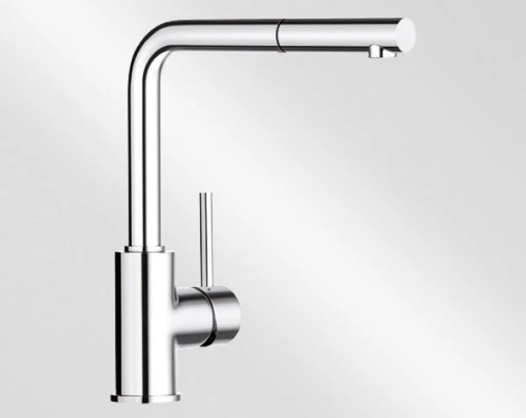Robinet cuisine Blanco Mila-S Chrome : fini les éviers mal rincés