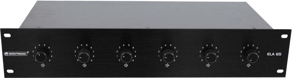 OMNITRONIC ELA 6S-Zonen LS-Regler 30W sw