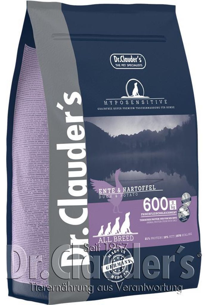 Dr. Clauder's dog food Hyposensitive 3,5kg | Canard & Pomme Image du produit 