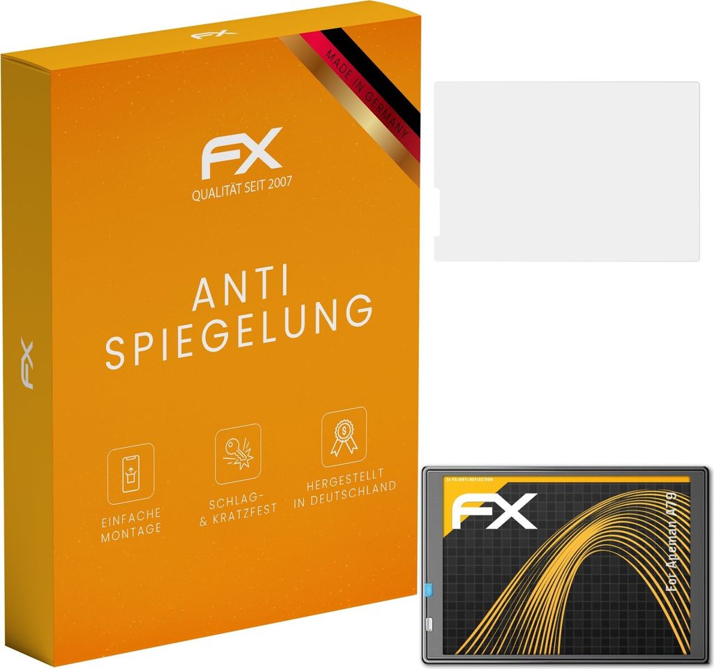atFoliX FX-Antireflex 3x Schutzfolie kompatibel mit Apeman A79 Displayfolie
