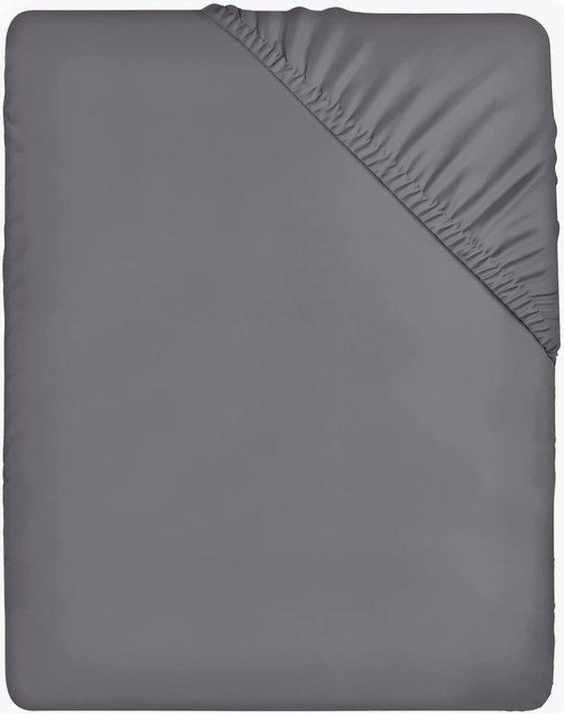 Famanu Spannbettlaken - 35 cm Tiefe, Pflegeleichtes Weiches Gebürstetes Mikrofaser-Gewebe - Schrumpf- und Farbbeständig (160 x 200 x 35 cm, Grau)