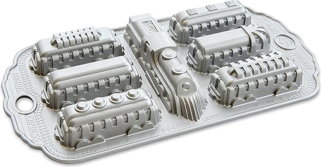 NORDIC WARE Gugelhupfform Polar Express, 9 Stück, silber 1,2 l
