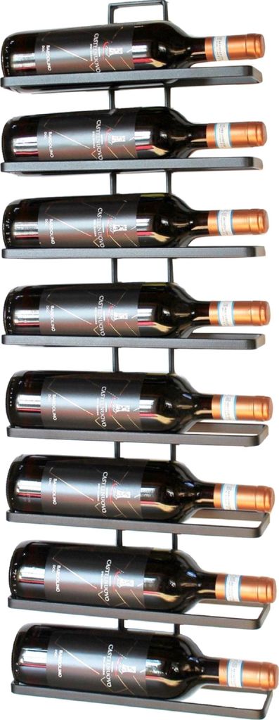 DanDiBo 2er Set Weinregal Metall Schwarz Wand 4-Wine Produktbild 