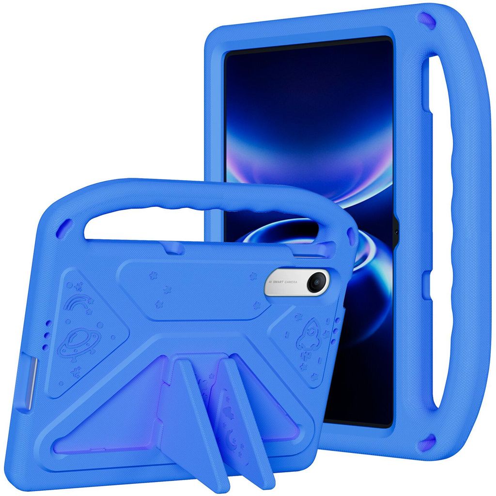 Hülle für Xiaomi Redmi Pad 2 9.7 2026 9,7", Leichte Stoßfeste Eva Kinder Schutzhülle mit Griff und Faltbarem Ständer Blau