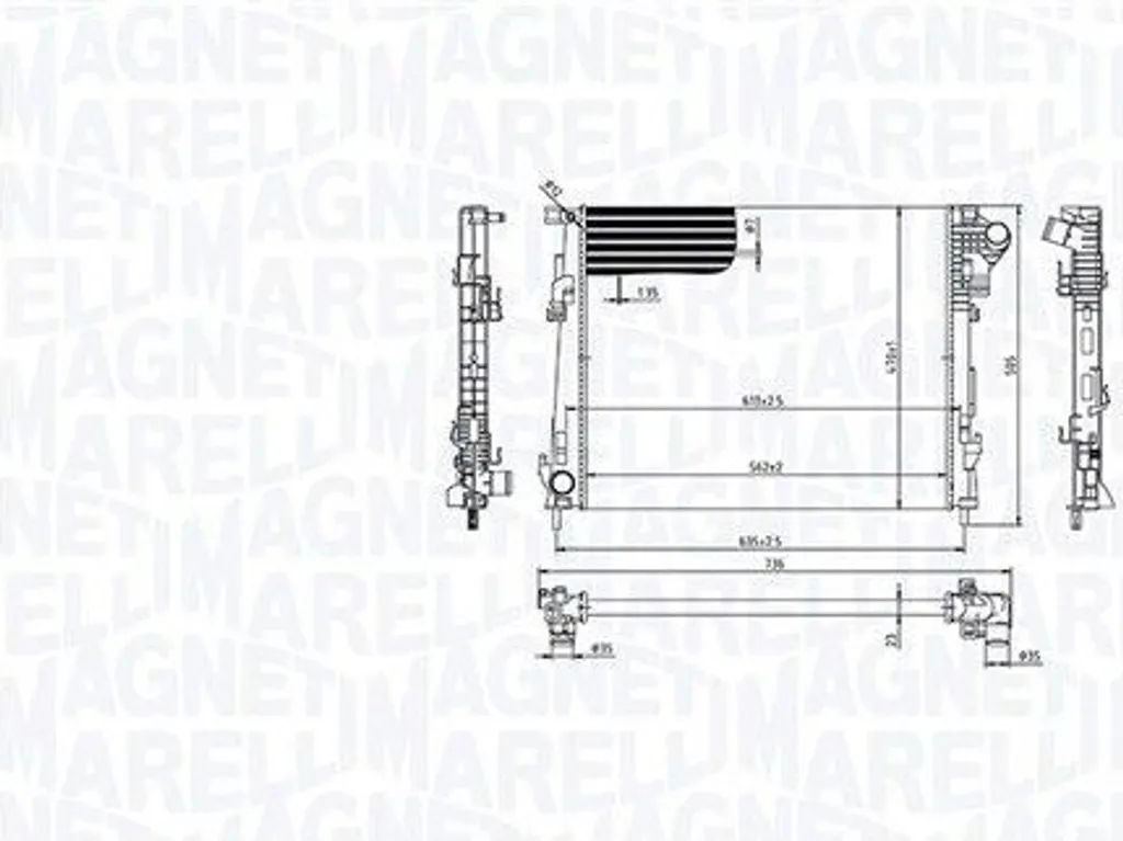 Radiateur d'eau haute performance Renault Trafic II 2.0 dCi d'origine