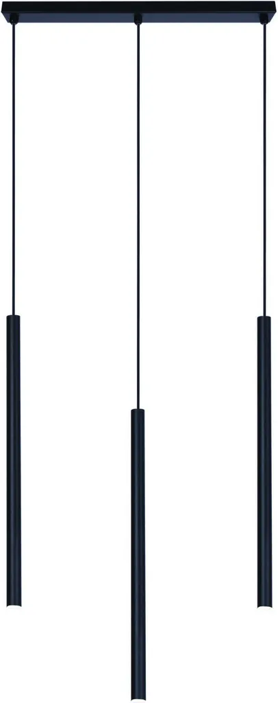 Éclairage design pour table à manger : Lustre GELATO noir 120x45 cm