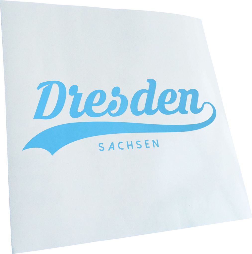 Kiwistar - Autoaufkleber - Dresden Sachsen - Lichtblau - 50x18cm - Aufkleber für Auto, Laptop, Fahrrad, LKW, Motorrad Mehrfarbig JDM Decal Racing