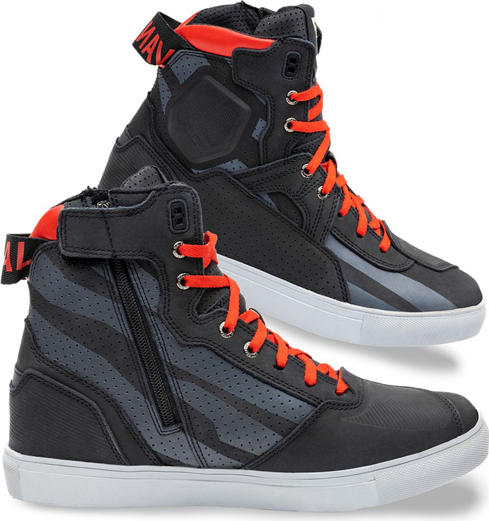 Motorradschuhe | REBELHORN VANDAL | Leder Motorrad Schuhe Racing Tourenstiefel Snekaer Motorradstiefel Herren Damen 48