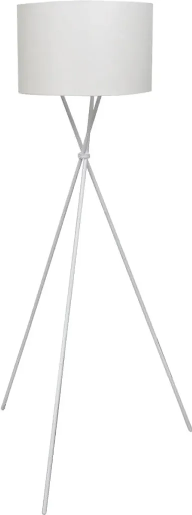 Lampadaire avec abat-jour blanc et support haut en métal Modèle L04