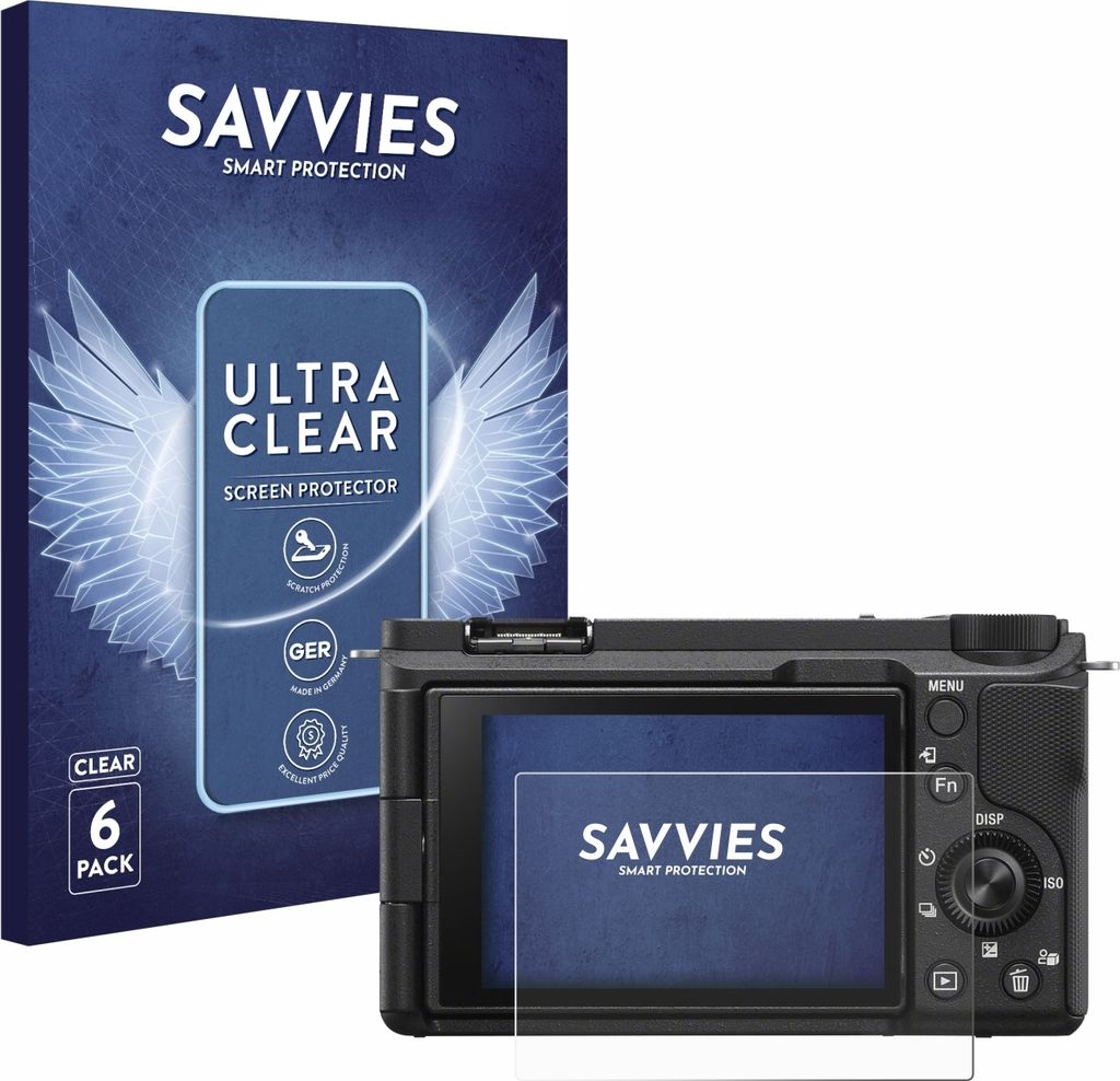 6x Für Sony Alpha ZV-E10 II Schutzfolie Savvies Displayschutz Display Schutz Folie Klar Transparent