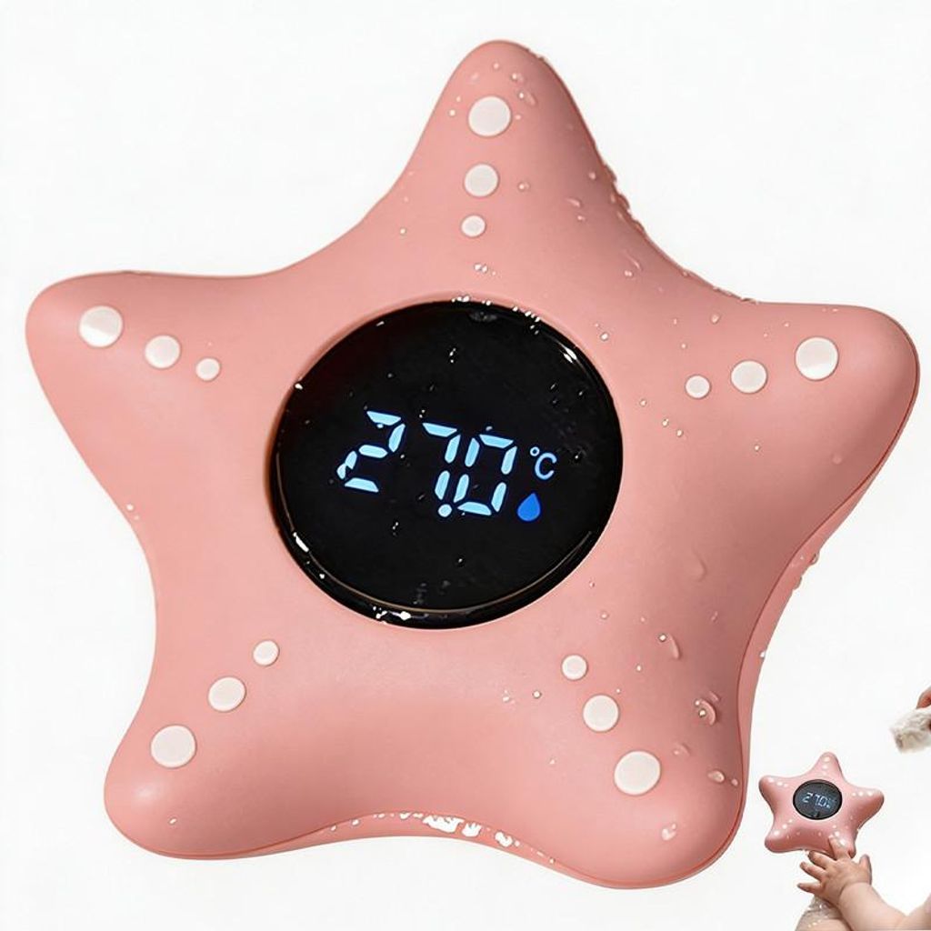 Baby Badethermometer elektronisch, Seestern‑Form digitales Produktbild 