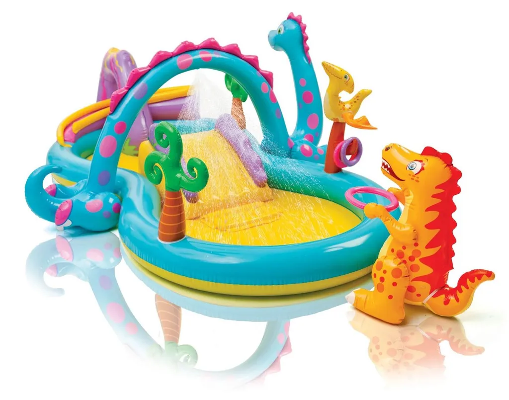 Piscine gonflable INTEX 57135 aire de jeux avec toboggan et fontaine