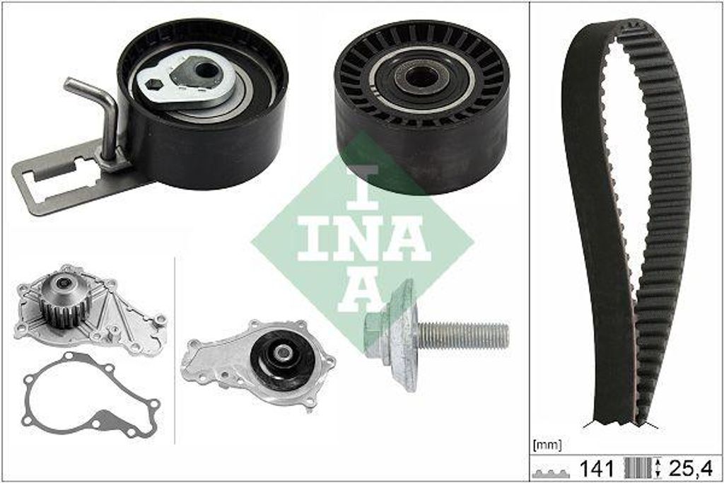 INA 530 0578 30 Wasserpumpe + Zahnriemensatz OE 0816K1 kompatibel mit Berlingo, C-Elysee, C3, C4, C5, DS3, DS4, DS5, Jumpy, Spacetourer, Scudo, C-M...