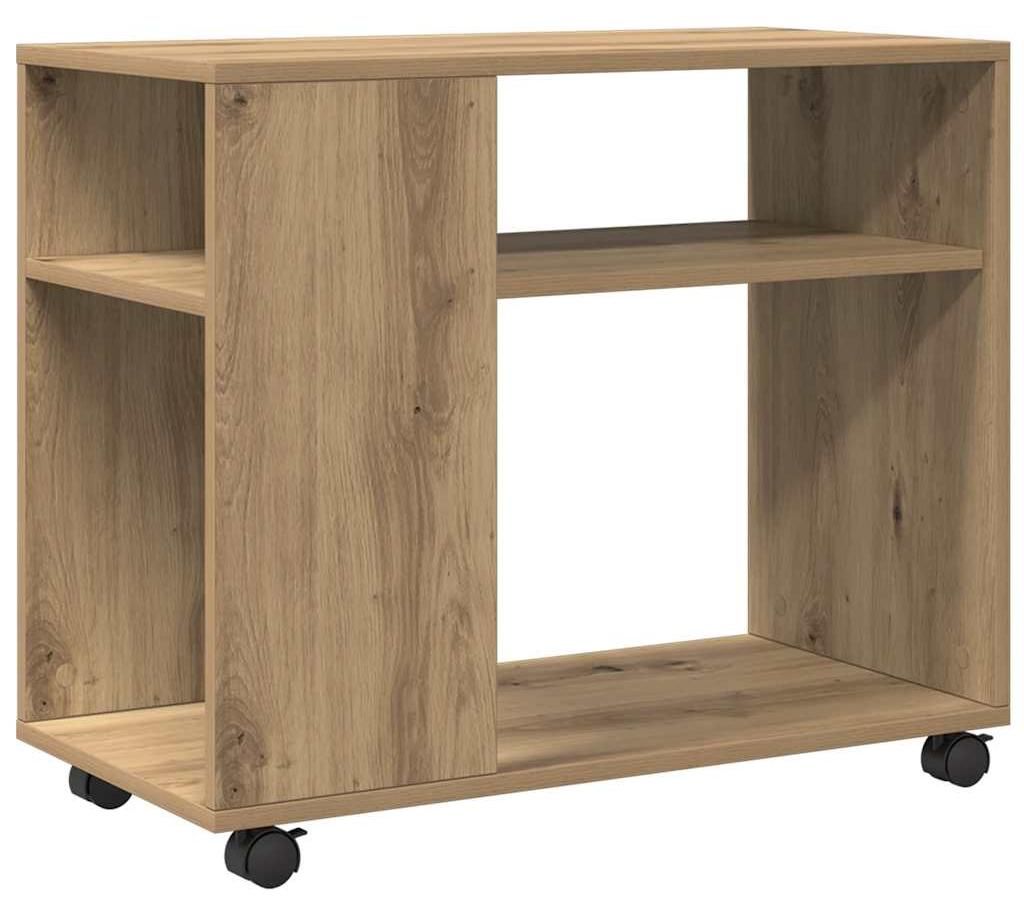 vidaXL Bočný stolík s kolieskami Artisan dub 70x35x60cm Obrázok produktu 