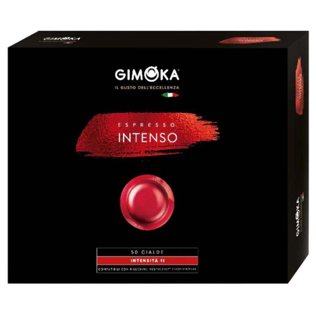 Gimoka Kaffeekapseln Espresso Intenso, Intensität 11-50 Kaffeepads - Kompatibel mit Nespresso* Professional Maschine Zenius und Gemini