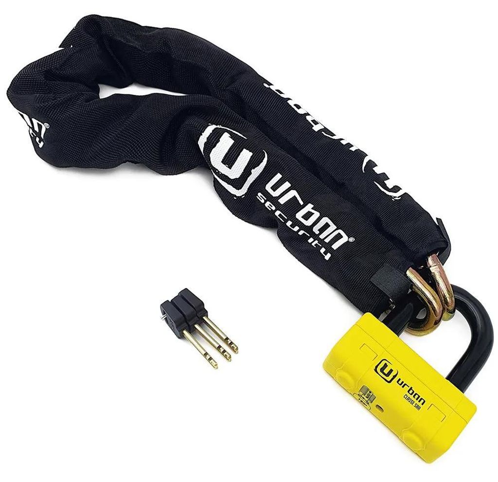Urban Security Chain Lock 100+ur74 Bügelschloss Gelb 100 cm Gelb 100 cm