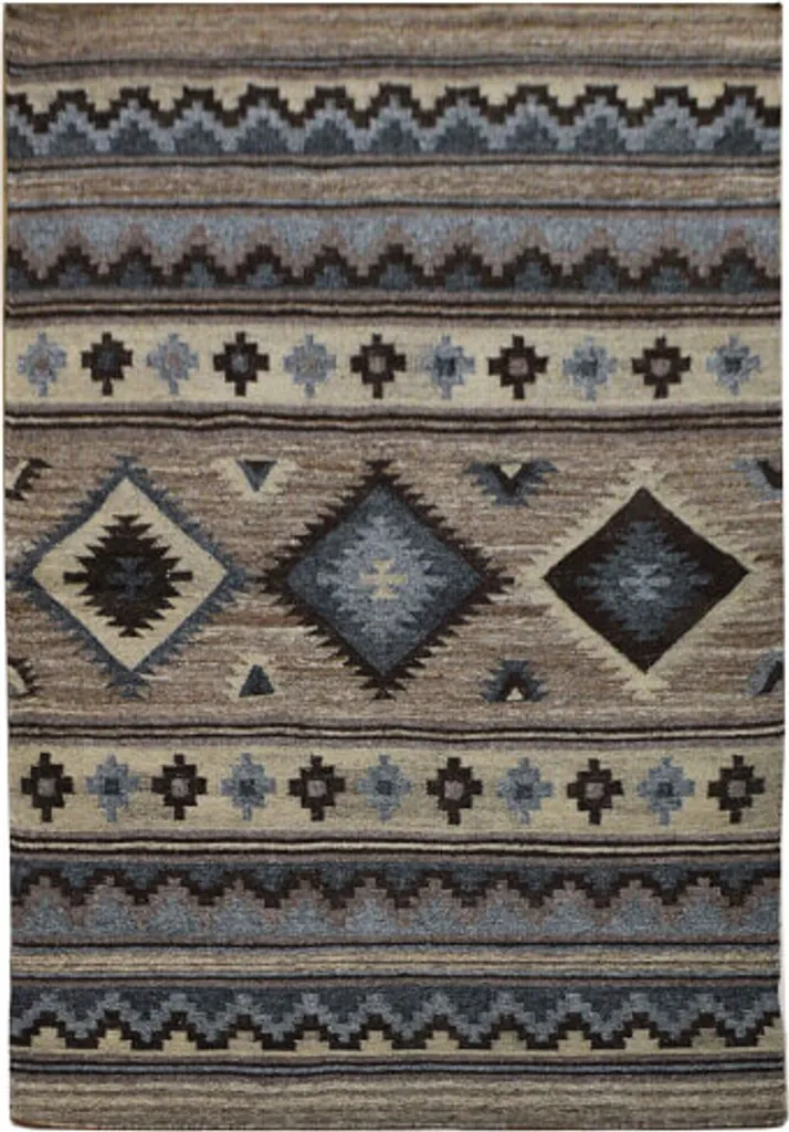 Tapis Kelim naturel 32336 tissé main - Dimensions 155x240 cm unique