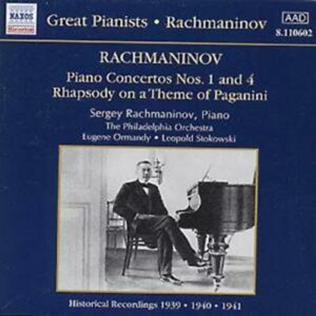 Mark Obert-Thorn : RACHMANINOV - PIANO CONCERTOS NOS. 1 AND 4 - RHAPSODY ON A
