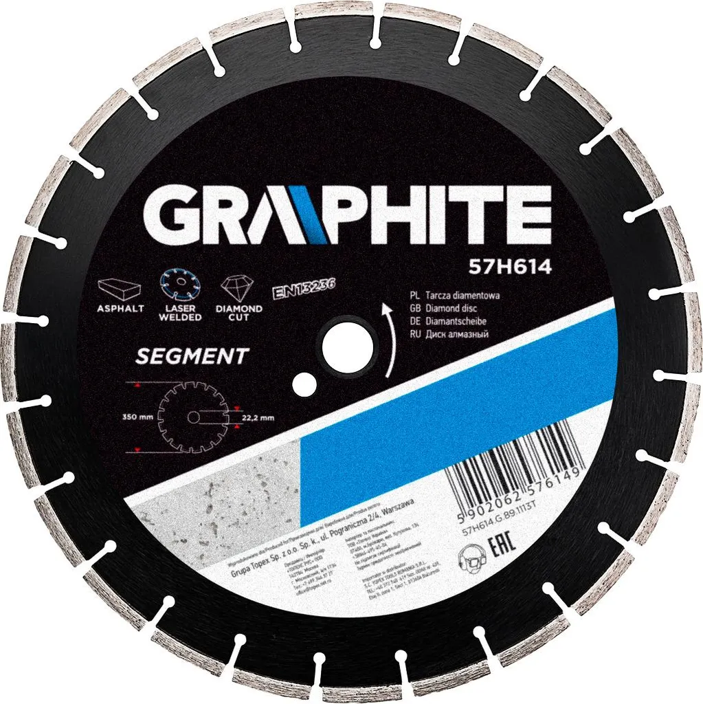 Disque Diamant 350 mm pour Découpe de Dalle et Pavé Extérieur en Béton