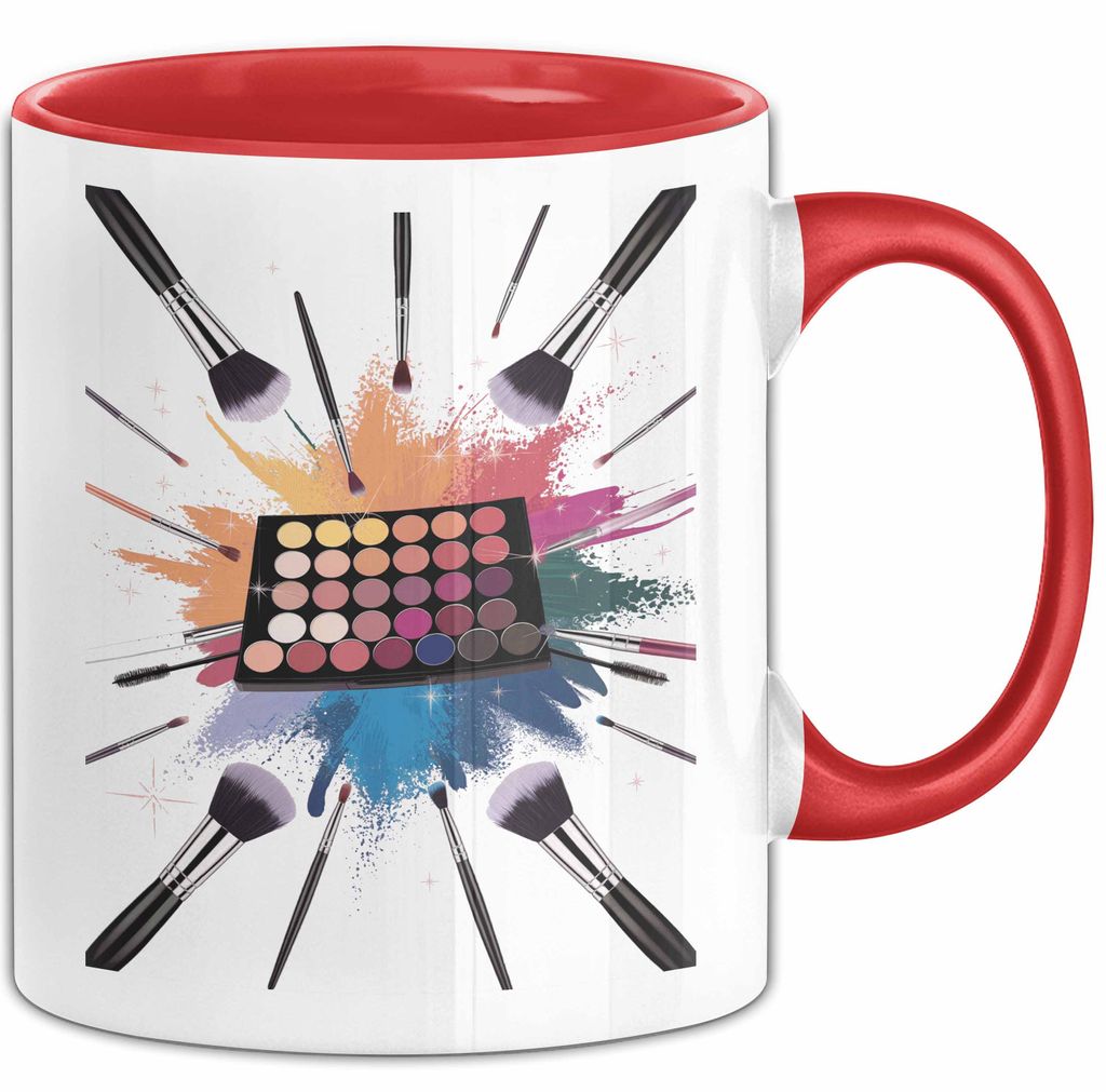 Make Up Artist Tasse Geschenk Lustige Geschenkidee Spruch Für Beauty Kreative (Rot)