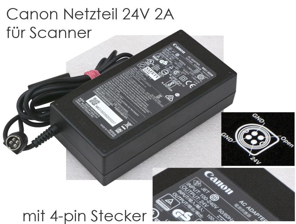 24V Canon Netzteil MG1-4558 / MG1-5039 4-Pin für Scanner Produktbild 