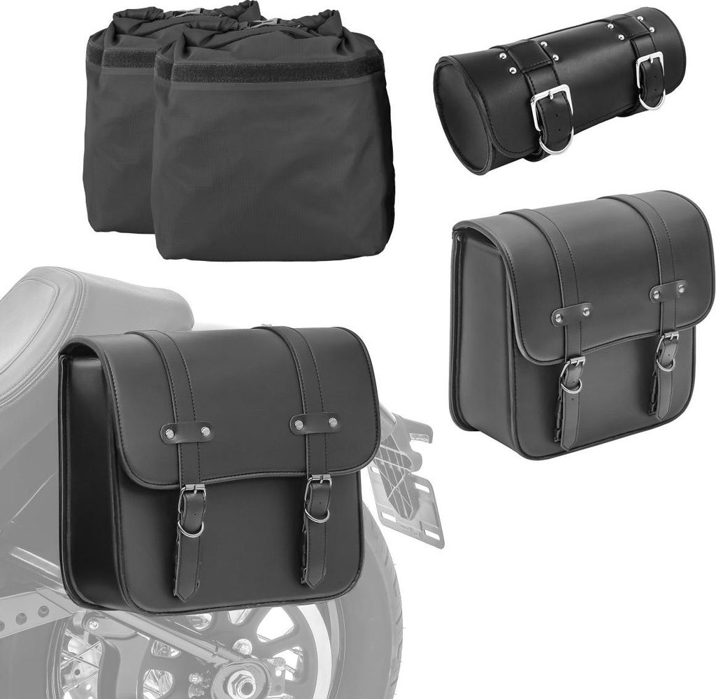 2 x Satteltasche+ Werkzeugrolle TR für Triumph Bonneville T120 / T100