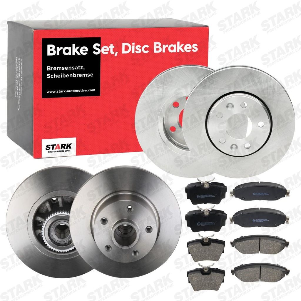 STARK Bremsen Set Vorne Hinten Bremsscheiben und Beläge für OPEL Vivaro B Combi (X82) 280mm