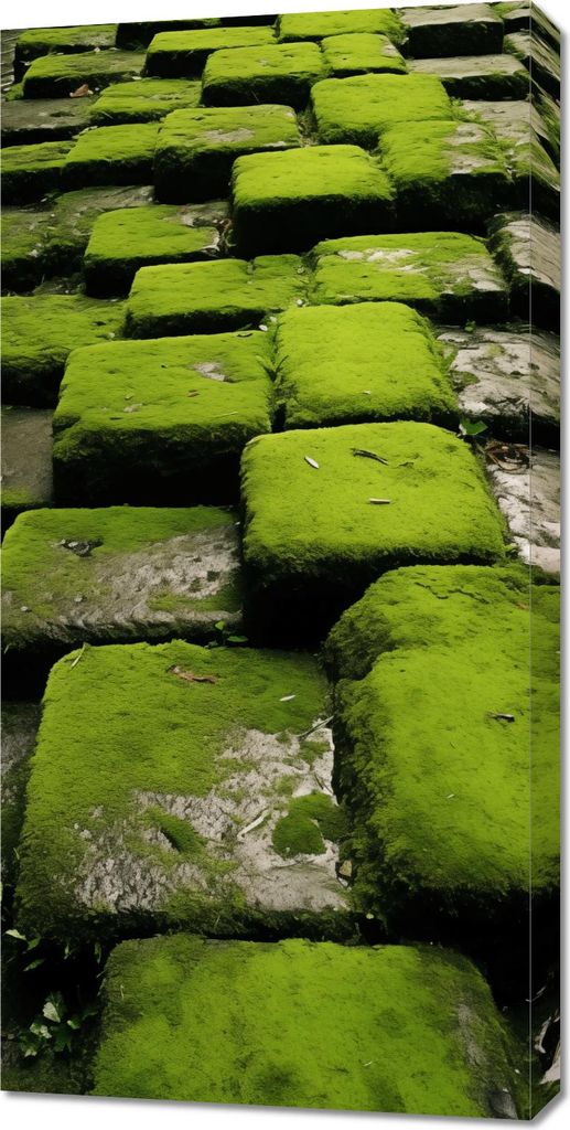 Bild 50x100cm Grüne Mosaik