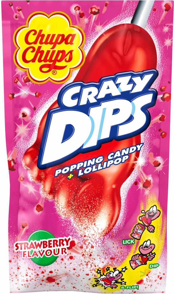 Chupa Chups Crazy Dips Erdbeer VPE (24x14g Packung) Produktbild 