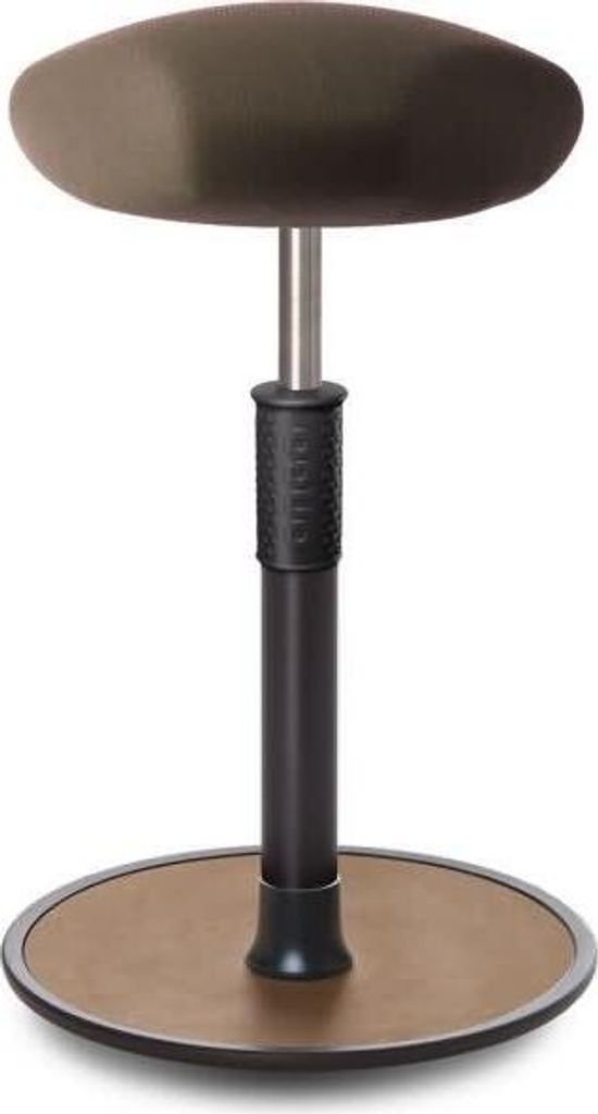 Sitz- Stehhocker Free Tall Triangel Gestrick Braun schwarz /Natur.