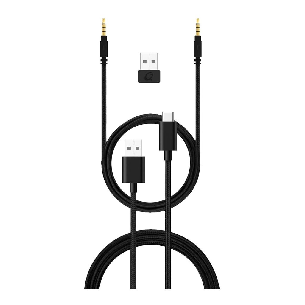 QPAD Gaming-Headset QH900 kabellos, Farbe:Schwarz