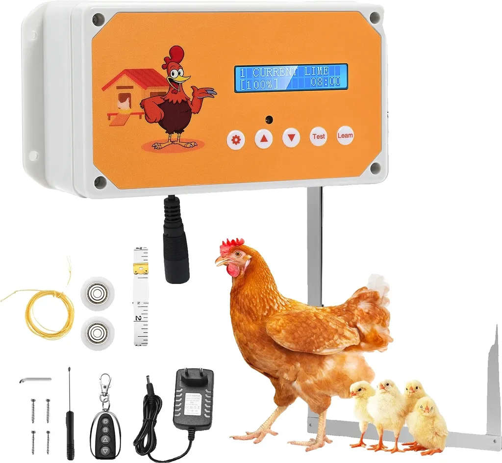 Ouvre-porte automatique poulailler 220V avec trappe alu modèle X-800