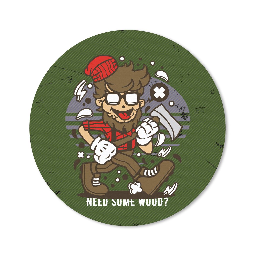 MuchoWow Mauspad Mousepad Vintage - Axt - Gläser 30x30 cm - Mousepads - Maus Mat - Pad - Mausunterlage - Tischunterlage - Schreibtischmatten