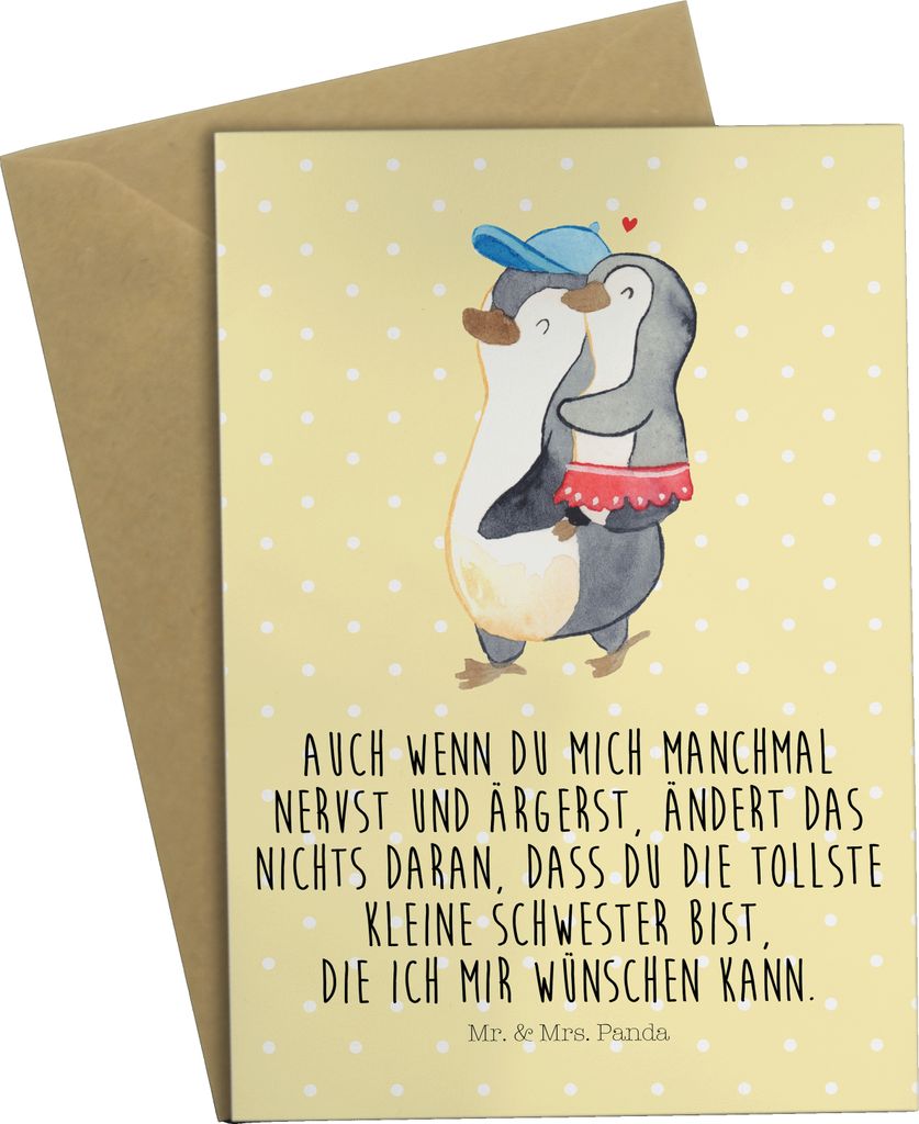 Mr. & Mrs. Panda valentinstagskarte Pinguin Kleine Produktbild 