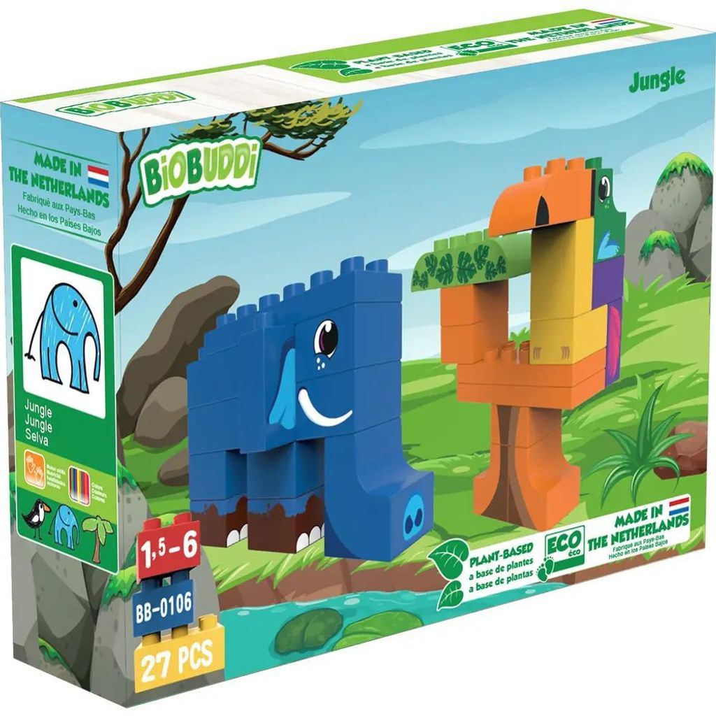 BiOBUDDi Bauset Tierwelt Dschungel 27tlg