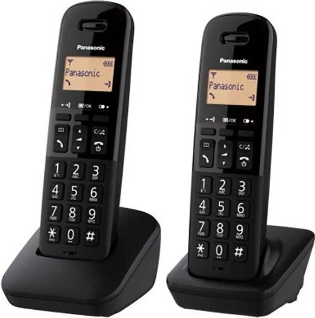 Panasonic KX-TGB612 Téléphone Fixe Duo avec Écran Rétroéclairé Noir