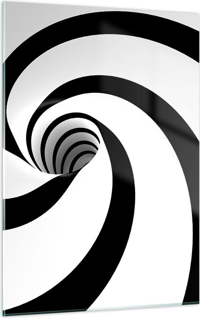 Bilder auf glas - Einteilig - Spirale Streifen Komposition - 50x70cm - Glasbilder - Wandbilder - Bilder - Wanddekoration aus Glas - Glas Bilder - W...