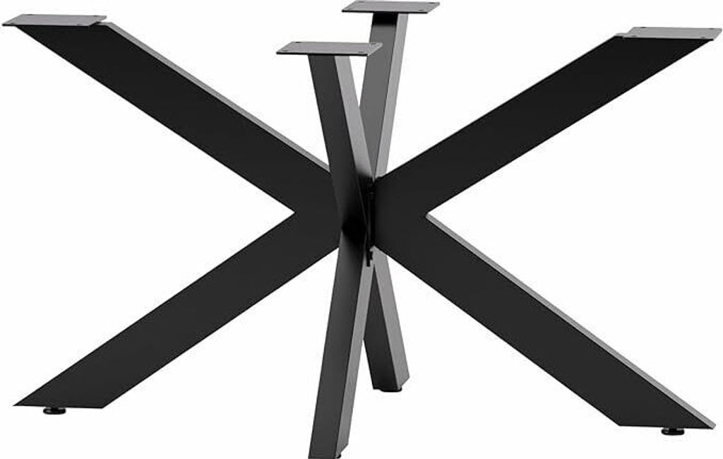 Tischgestell für Tischplatte, Couchtisch, Sofatisch, Beistelltisch, H43 x B50 x L80 cm, Tischbeine Metall, Schwarz