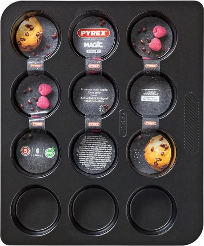 Stampo 12 Muffin Pyrex Magic | Per Dolci da Instagram Perfetti