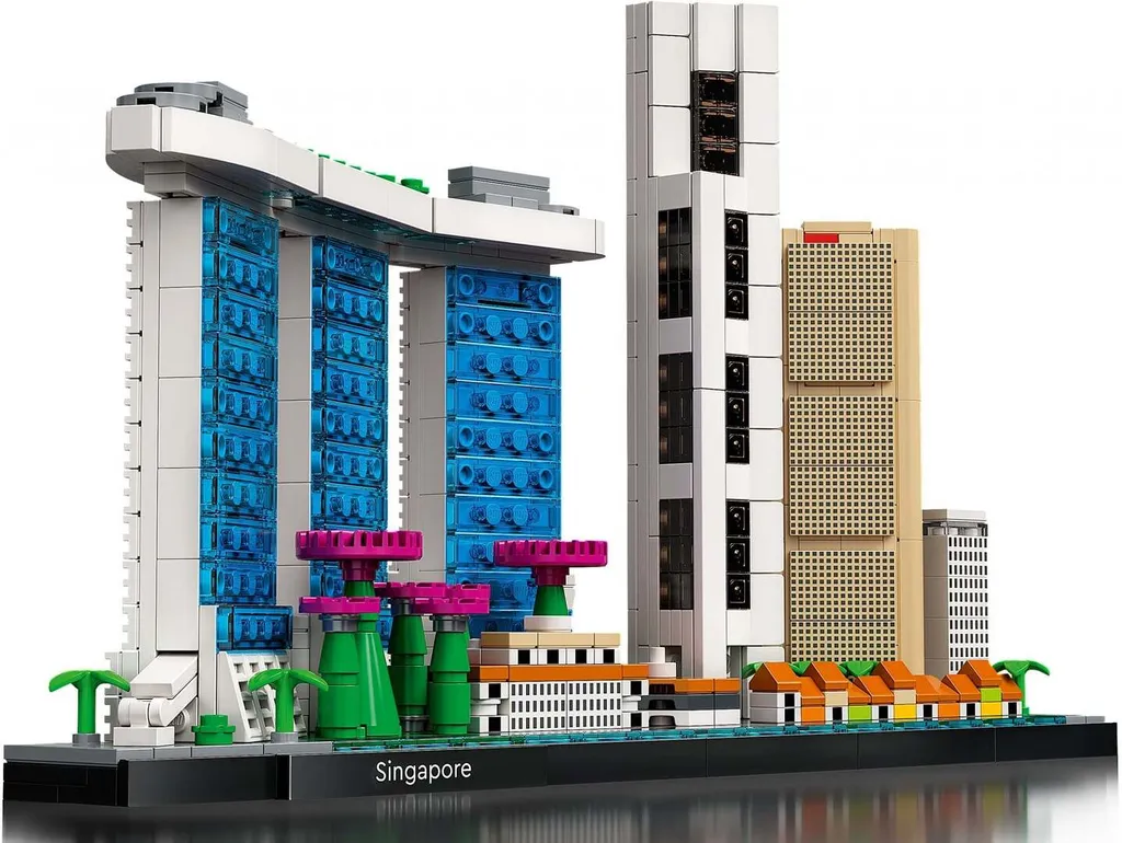 LEGO Architecture 21057 Singapour - Maquette de Collection Skyline 827 Pièces