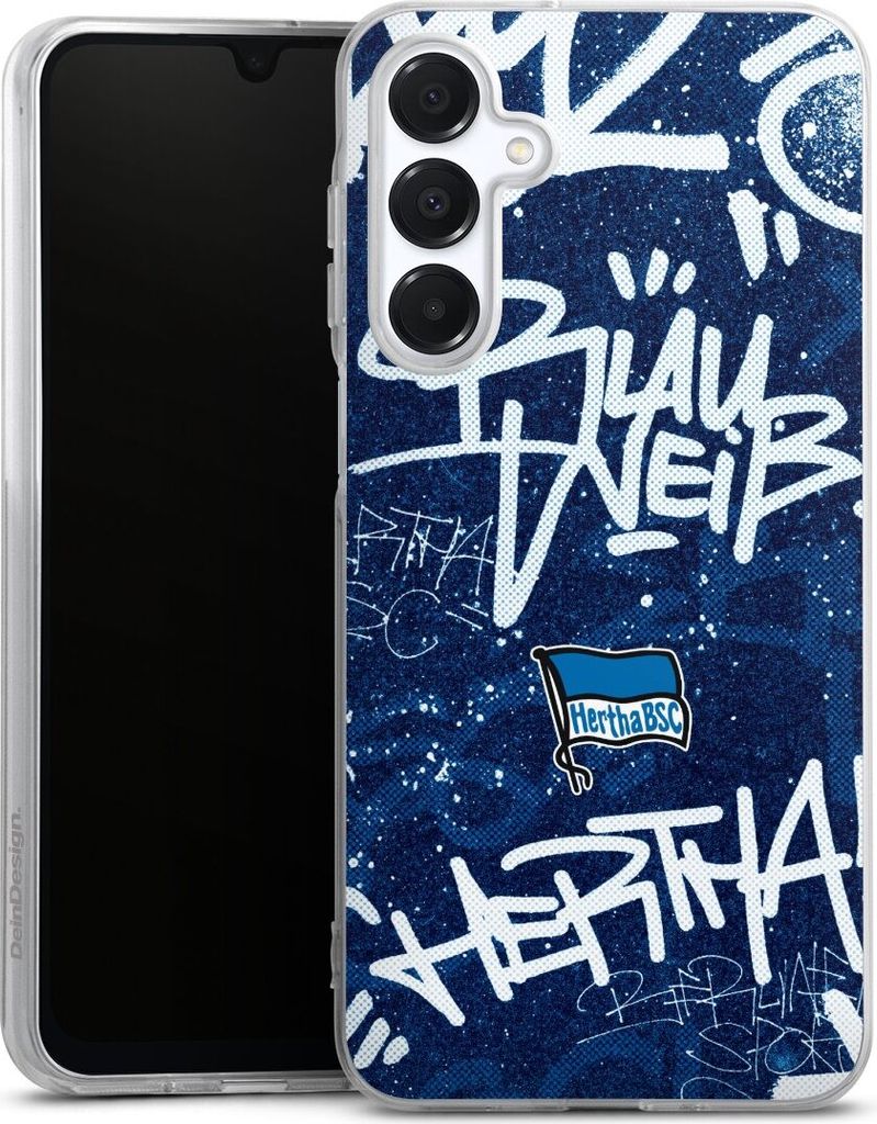 DeinDesign Handyhülle für Samsung Galaxy A16 5G Silikon Hülle Case Smartphone Schutzhülle Graffiti Hertha BSC Offizielles Lizenzprodukt
