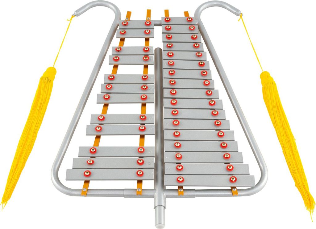 COSTWAY 29 Noten Glockenspiel, Aluminium Marsch-Xylophon mit Griff, 2 Schlägeln, Gürtelclip & Gürtel, Percussion Instrument, Metallophon