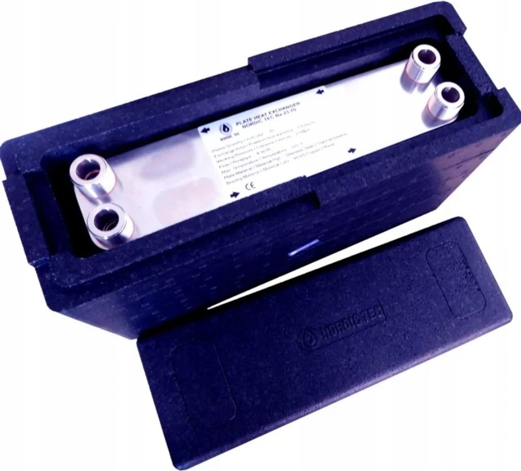 Wärmetauscher 70 Platten max 80 kW, 4 m3/h, 20 bar Ba-23-70 Plattenwärmetauscher Heizung Plattenwärmetauscher aus Edelstahl als Wärmeüberträger
