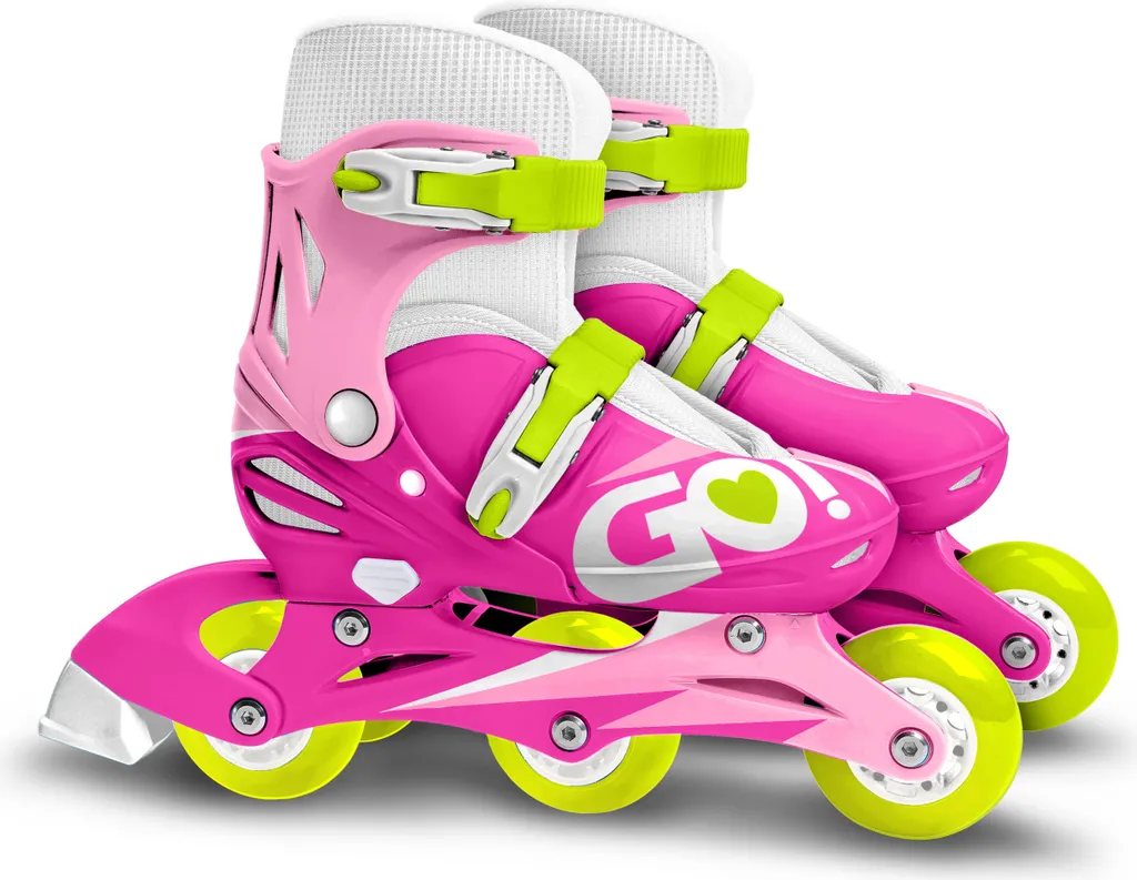 Rollers en Ligne Evolutifs pour Fille Skids Control Pointure 27 à 30 Rose