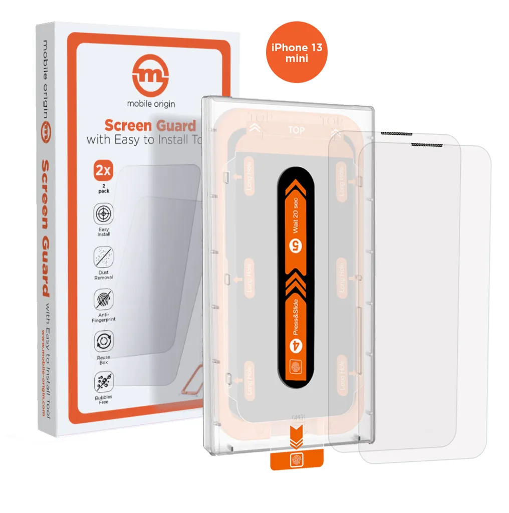 Verre trempé iPhone 13 mini Mobile Origin lot de 2 films protection