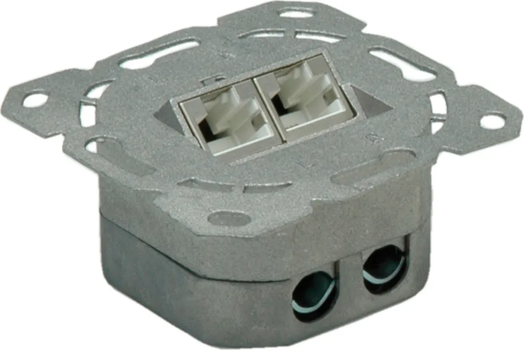 VALUE Presa Rete Doppia Cat.6a STP Bianca da Incasso 25.99.8491