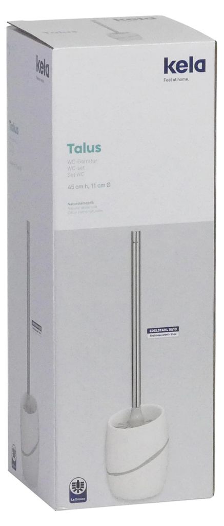 Kela 20258, Toiletborstel met houder, Grijs, Polypropyleen, Productafbeelding 