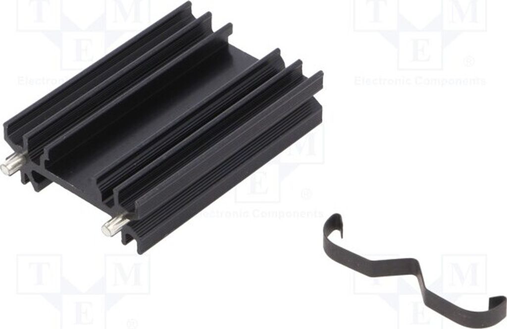 1x Radiator: geprägt TO202,TO218,,TOP3 schwarz H L: 50mm PR28/50/MC Kühler