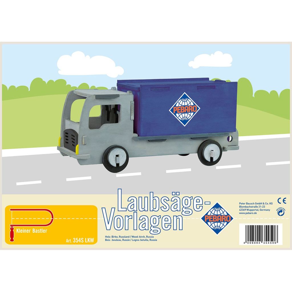 PEBARO Laubsägevorlage LKW, 3D Figur