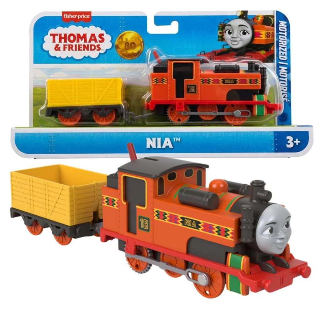 Fisher-Price Thomas & seine Freunde , klassische, batteriebetriebene Nia-Lok, batteriebetriebene Spielzeuglok mit Frachtwaggon, Zug, 3 Jahr(e), Kun...
